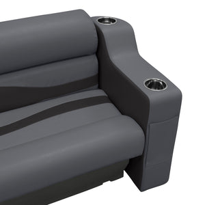 Wise 3009 Premier Pontoon Arm Rest - Left Radius | Dark Mode Premier Pontoon Boatseats 