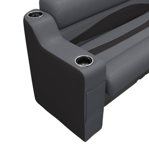 Wise 3010 Premier Pontoon Arm Rest - Right Radius | Dark Mode Premier Pontoon Boatseats 
