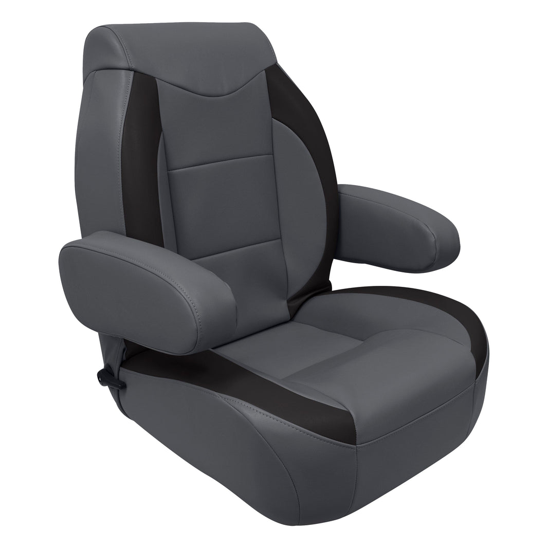Wise 3126 High Back Pontoon Reclining Helm | Dark Mode Bucket Seats Boatseats Slate • Dark Neutral 