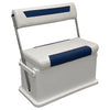 Wise 8WD437 Swingback 62 Qt Cooler Seat Offshore Seating Boatseats White • Mariner Blue 