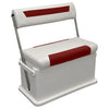 Wise 8WD437 Swingback 62 Qt Cooler Seat Offshore Seating Boatseats White • Crimson Red 