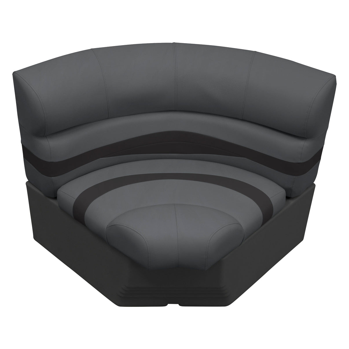 Wise Premier Pontoon 32" Bow Radius Corner - Cushion & Base Set | Dark Mode Premier Pontoon Boatseats 