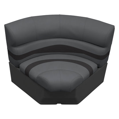 Wise Premier Pontoon 32" Bow Radius Corner - Cushion & Base Set | Dark Mode Premier Pontoon Boatseats 