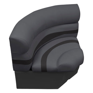 Wise Premier Pontoon 32" Bow Radius Corner - Cushion & Base Set | Dark Mode Premier Pontoon Boatseats 