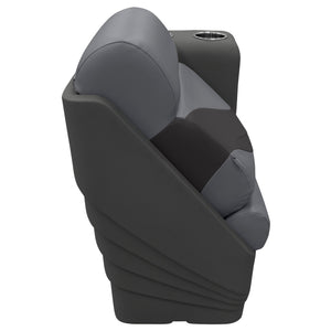 Wise BM13006R Premier Pontoon Lean Back Chaise - Right | Dark Mode Premier Pontoon Boatseats 
