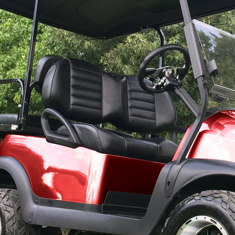 EZGO TXT w/ Custom Black Torino Series Seats from Golfcartseats.com