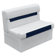 Wise DLX100 *New* DLX Series Pontoon 37" Bench Cushion & Base Package DLX Pontoon Boatseats White • Mariner Blue 