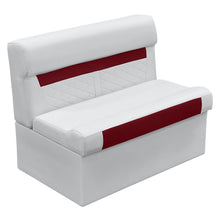 Wise DLX100 *New* DLX Series Pontoon 37" Bench Cushion & Base Package DLX Pontoon Boatseats White • Crimson Red 