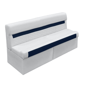 Wise DLX106 *New* DLX Series Pontoon 55" Bench Cushion & Base Package DLX Pontoon Boatseats White • Mariner Blue 