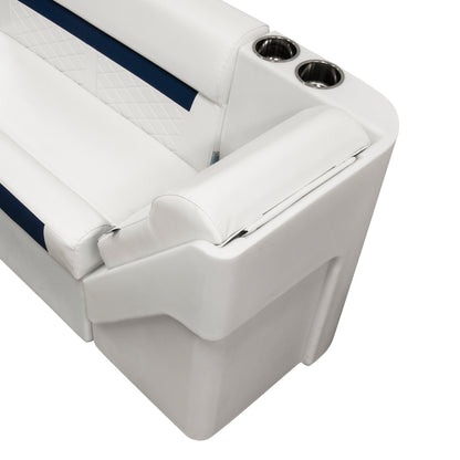 Wise DLX Series Pontoon Lean Back Chaise - Left Radius