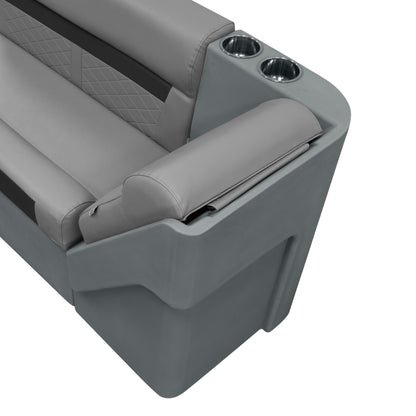 Wise DLX Series Pontoon Lean Back Chaise - Left Radius