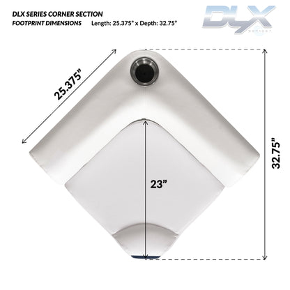 Wise DLX Series Pontoon Corner Section Cushion & Base Package