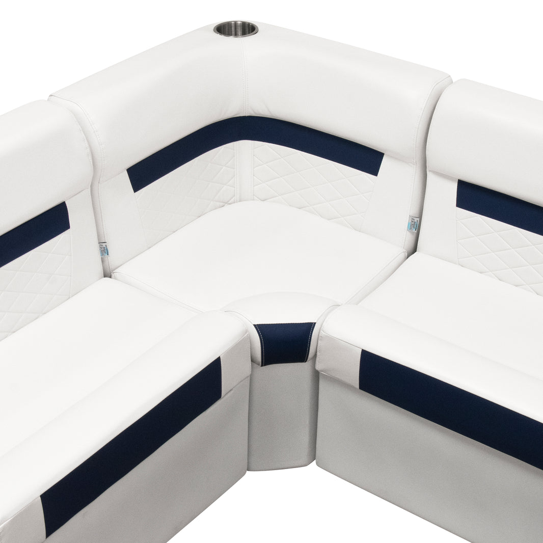 Wise DLX Series Pontoon Corner Section Cushion & Base Package