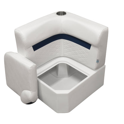 Wise DLX Series Pontoon Corner Section Cushion & Base Package