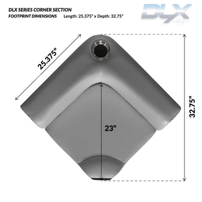 Wise DLX Series Pontoon Corner Section Cushion & Base Package