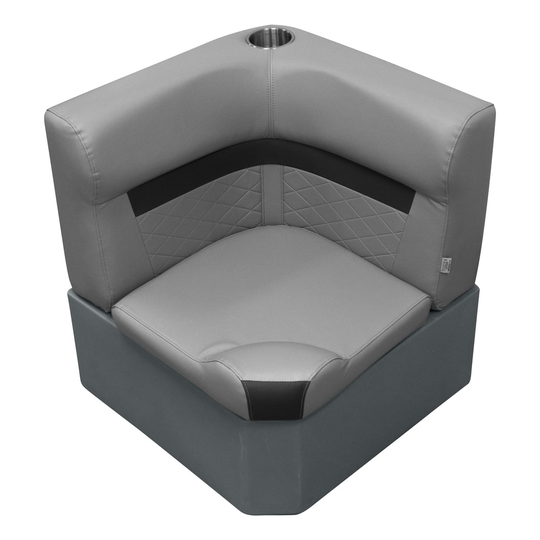 Wise DLX Series Pontoon Corner Section Cushion & Base Package