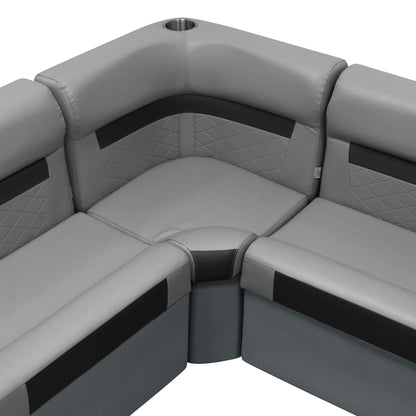 Wise DLX Series Pontoon Corner Section Cushion & Base Package