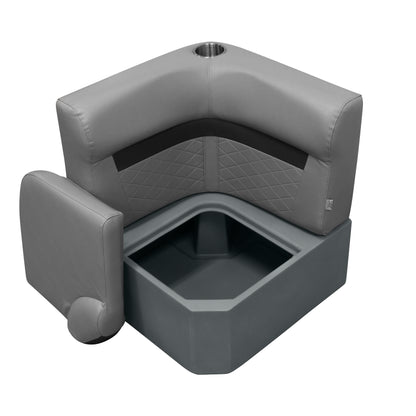 Wise DLX Series Pontoon Corner Section Cushion & Base Package