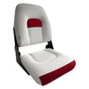 Wise DLX1461 *New* DLX Series Fold Down Seat DLX Pontoon Boatseats White • Crimson Red 