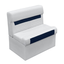 Wise DLX95 *New* DLX Series Pontoon 28" Bench Cushion & Base Package DLX Pontoon Boatseats White • Mariner Blue 