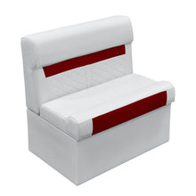 Wise DLX95 *New* DLX Series Pontoon 28" Bench Cushion & Base Package DLX Pontoon Boatseats White • Crimson Red 