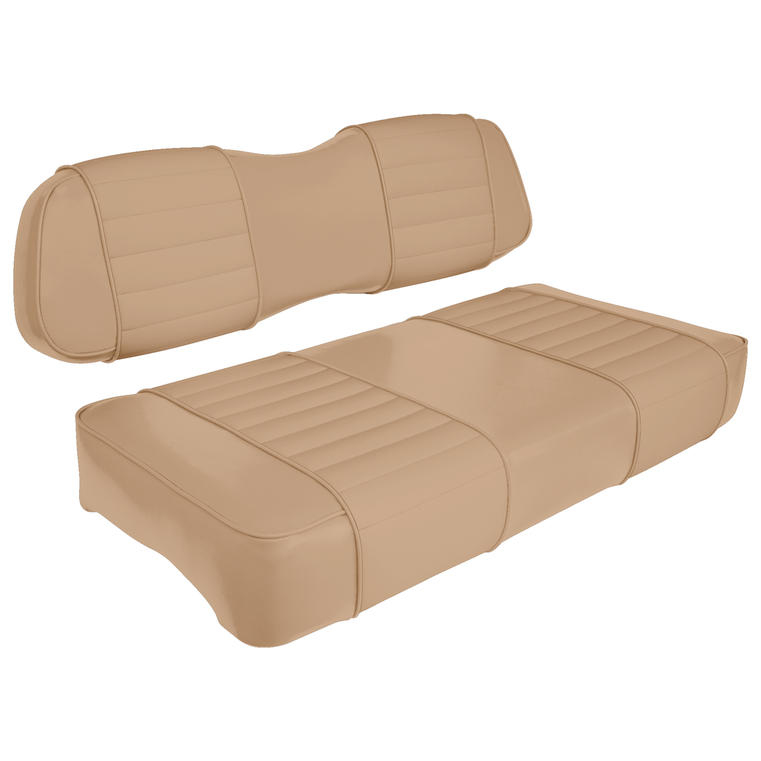 Club Car DS Series Golf Cart Seat Premium Designer Sewn - Solid Tan