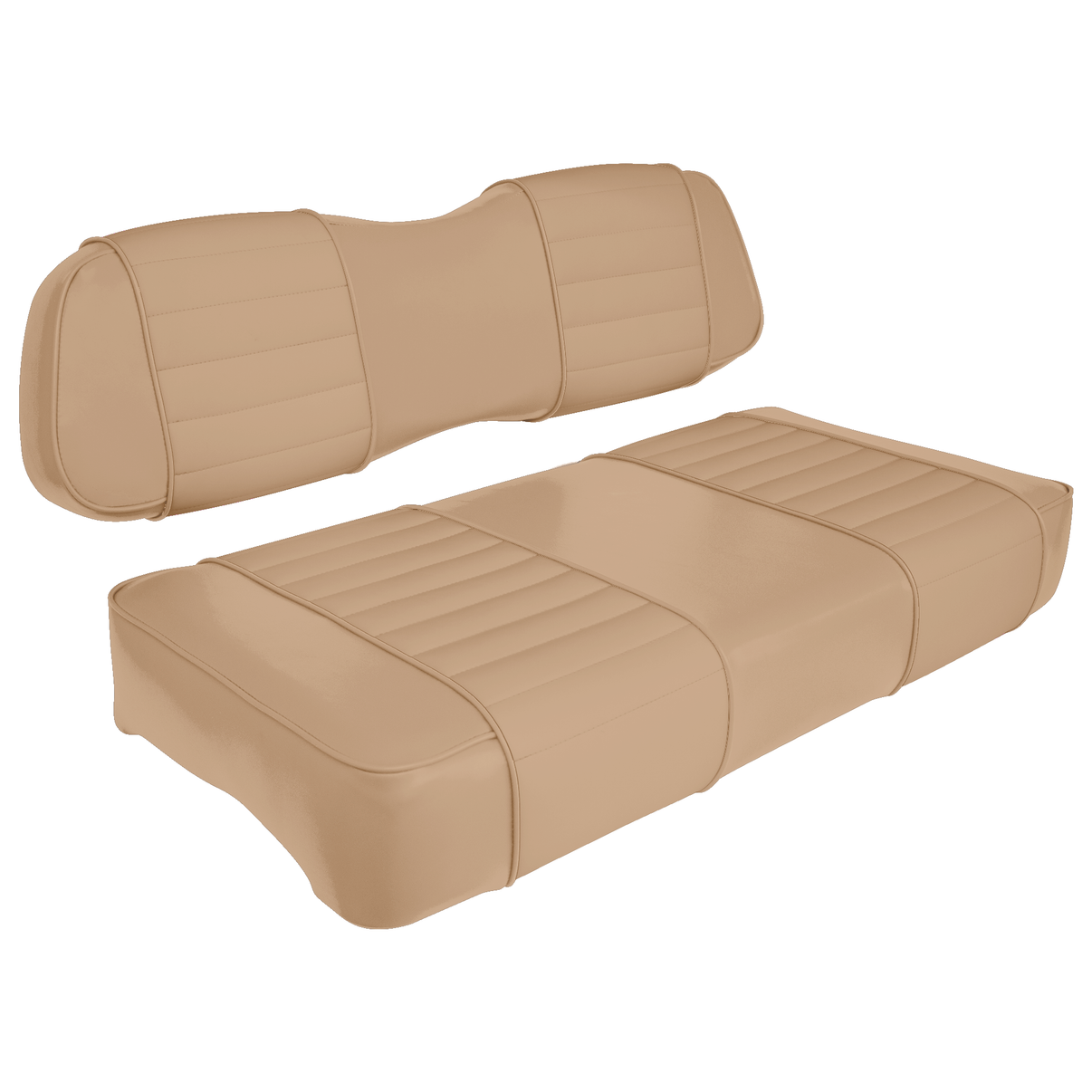 Club Car DS Series Golf Cart Seat Premium Designer Sewn - Solid Tan