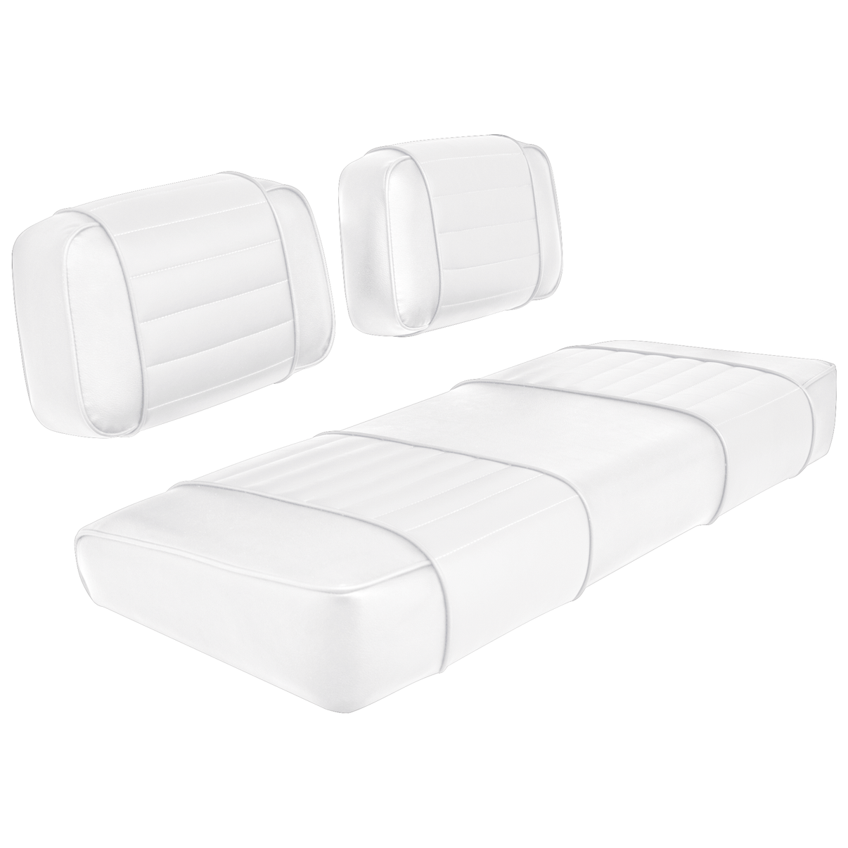 Club Car DS 79-99 Series Golf Cart Seat Premium Designer Sewn - Solid White