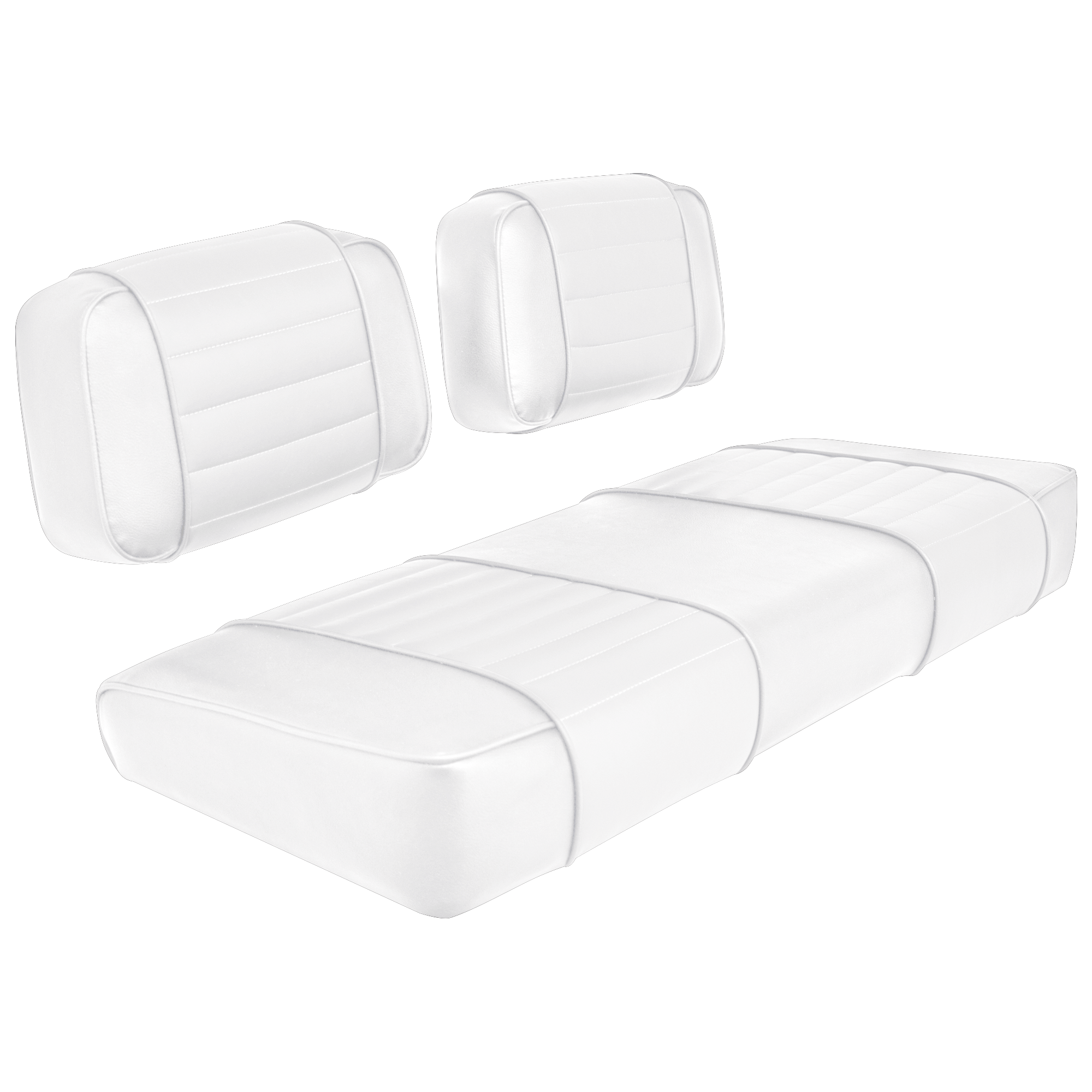 Club Car DS 79-99 Series Golf Cart Seat Premium Designer Sewn - Solid White