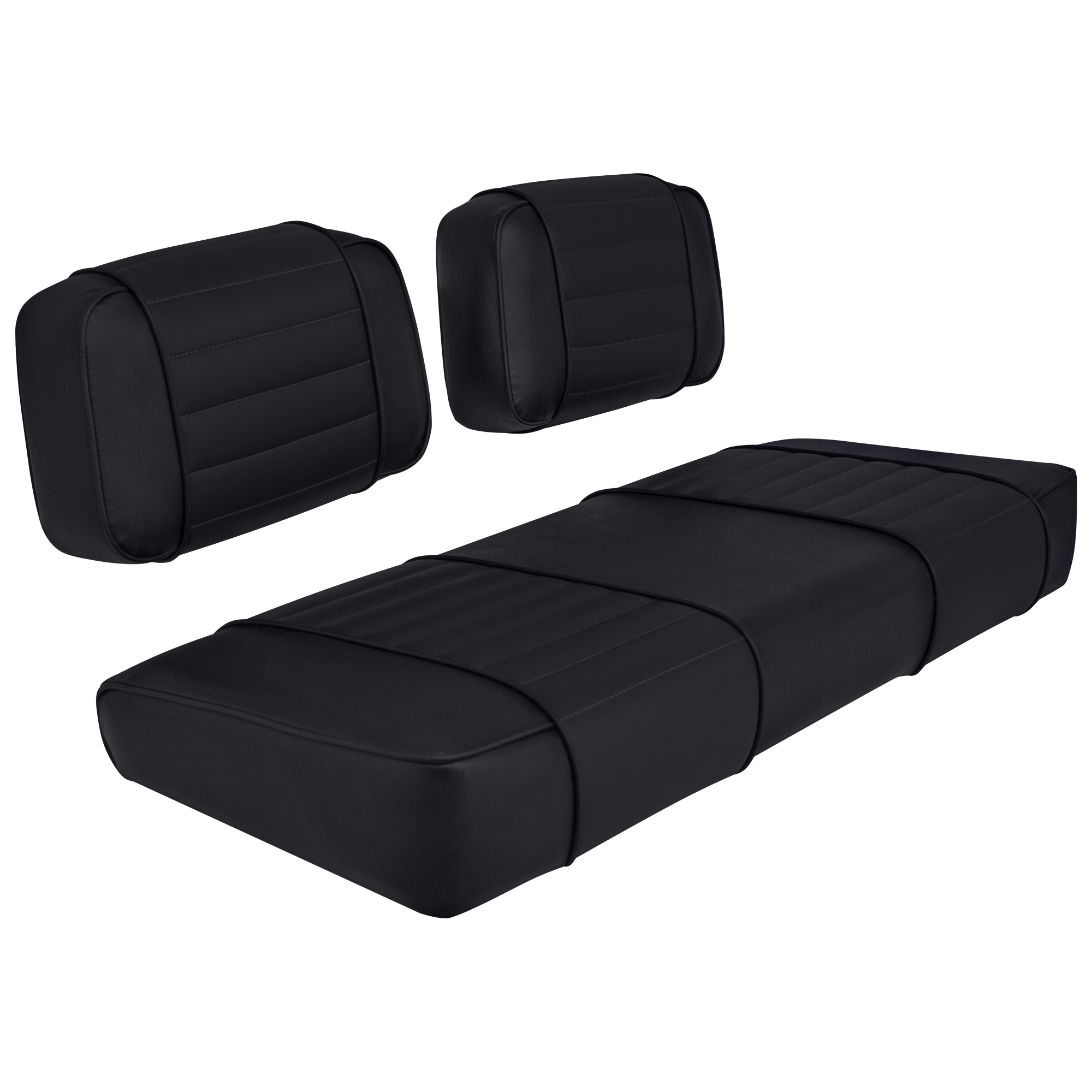 Club Car DS 79-99 Series Golf Cart Seat Premium Designer Sewn - Solid Black