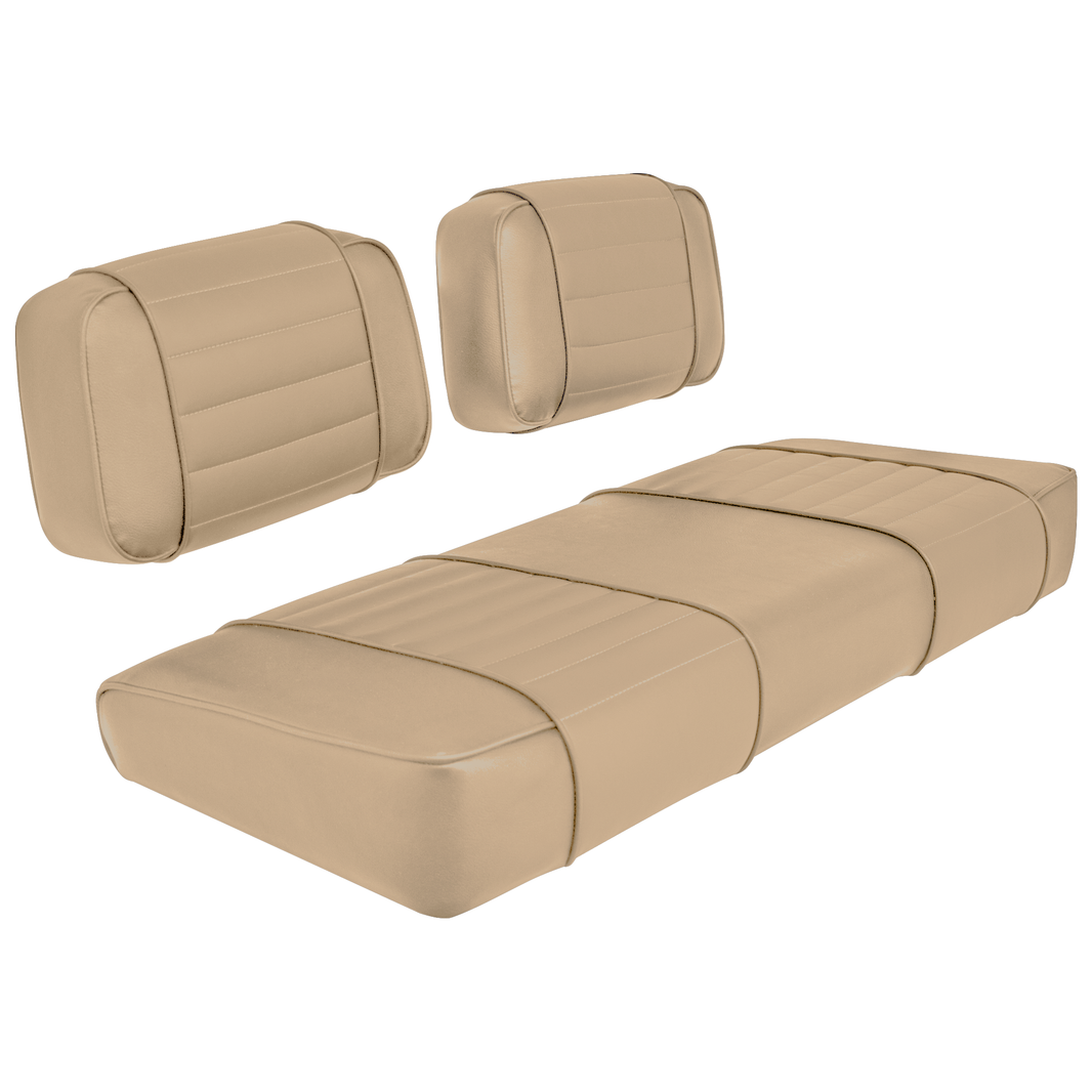 Club Car DS 79-99 Series Golf Cart Seat Premium Designer Sewn - Solid Tan