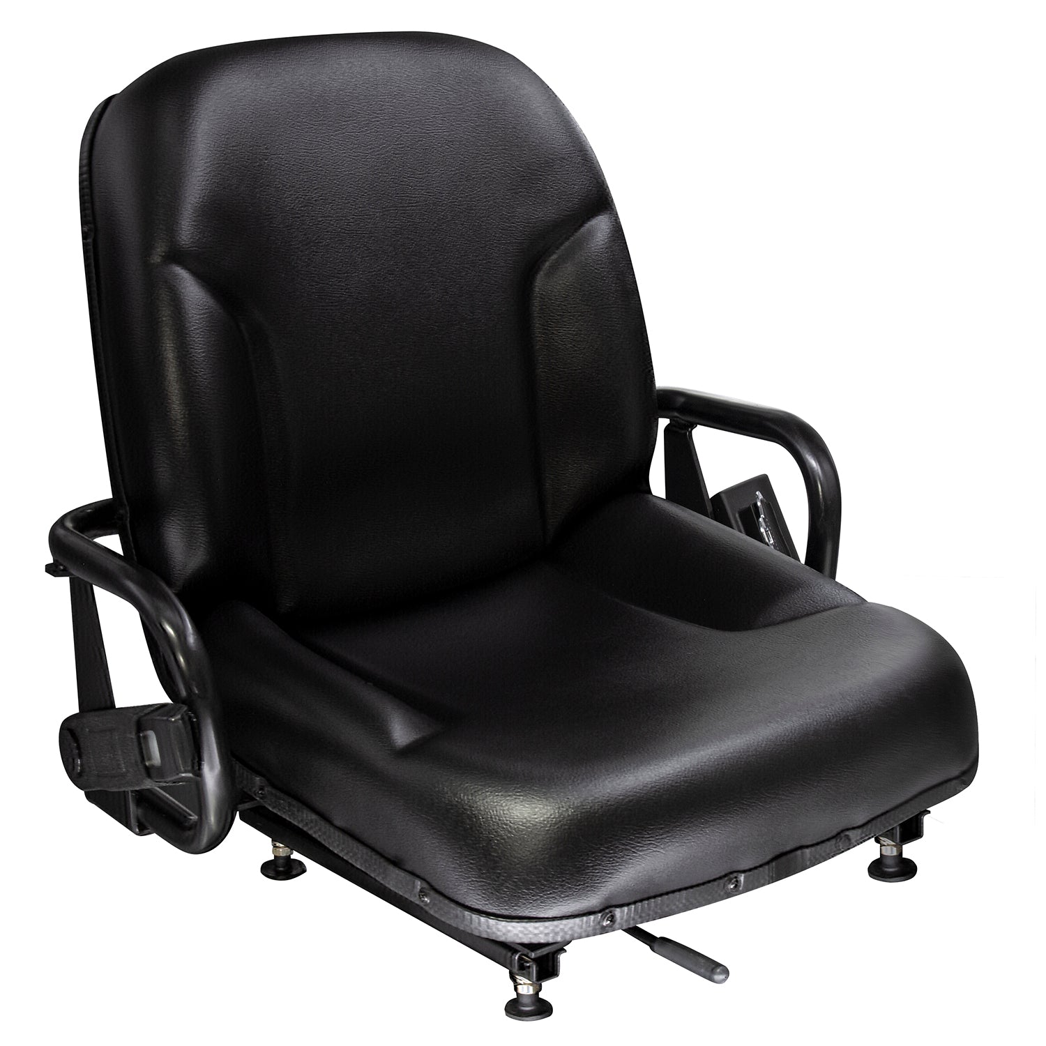 Wise Industrial 9711411400 Caterpillar Style Molded Seat Assembly w/ Hip Restraints & Retractable Belt