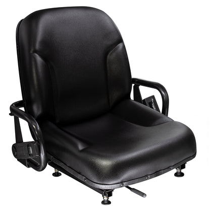Wise Industrial 9711411400 Caterpillar Style Molded Seat Assembly w/ Hip Restraints & Retractable Belt