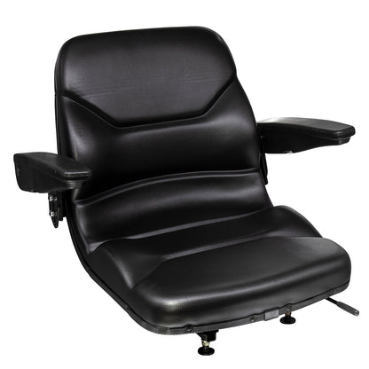 Wise Industrial WM1107 Molded Universal Pan Frame Seat Assembly w/ Arm Rests