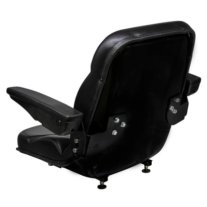 Wise Industrial WM1107 Molded Universal Pan Frame Seat Assembly - Rear Left View