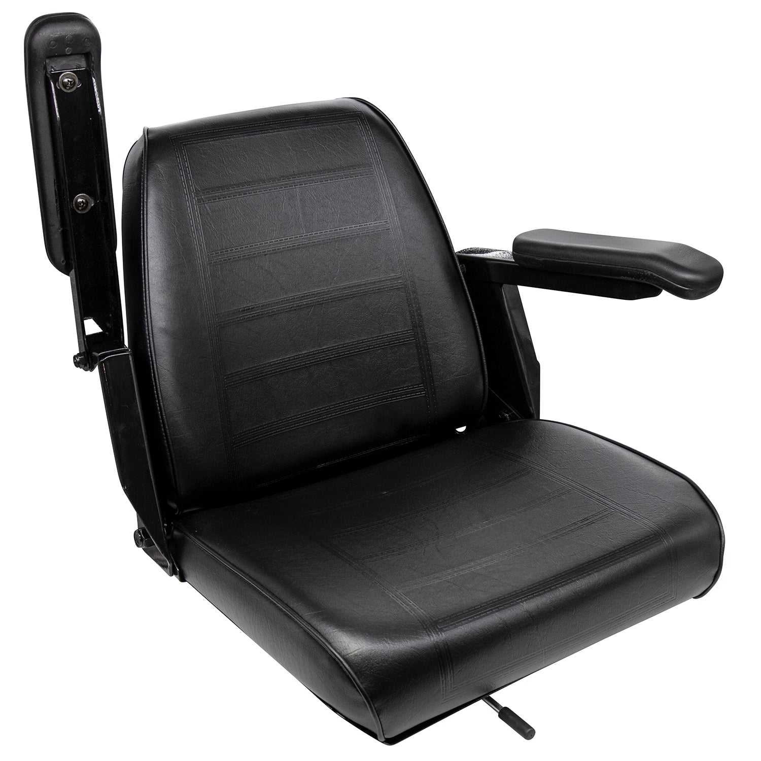 Wise Industrial WM684 Universal Bucket Seat Assembly w/ Armrests - Arm Up View